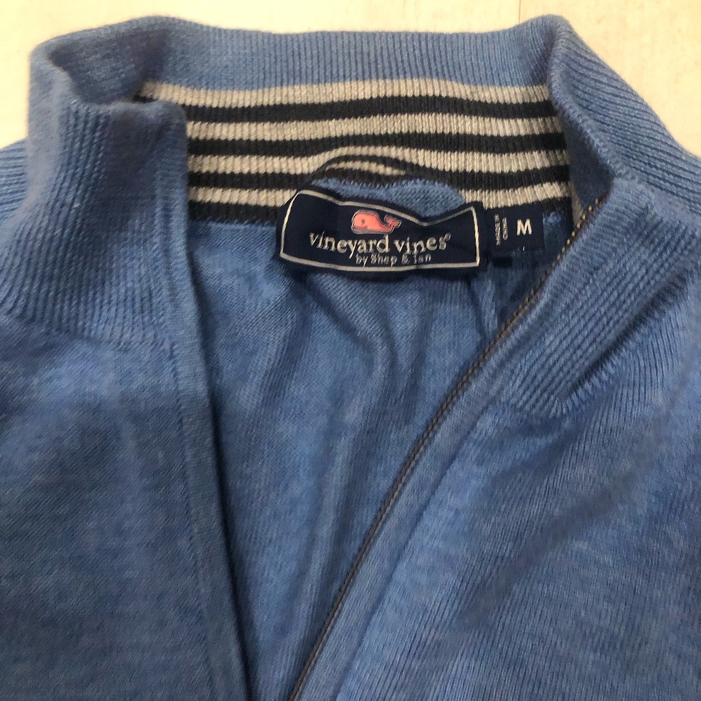 LIKE NEW - Vineyard Vines Saltwater 1/4 Zip Sweater - Sky Blue